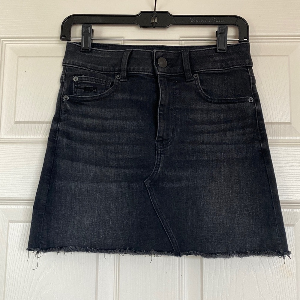 American Eagle Black Jean Skirt